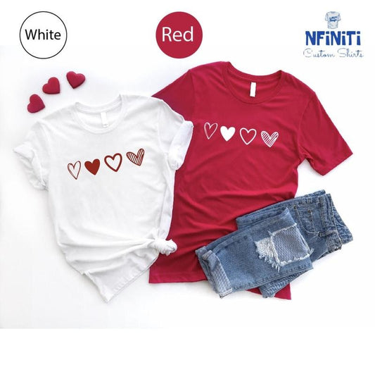 Cute Love Shirt, Valentines Day Shirt, Lover Shirt, Couple Gift Shirt, Heart Lover Gift Tee, Valentines Day Shirt for Women