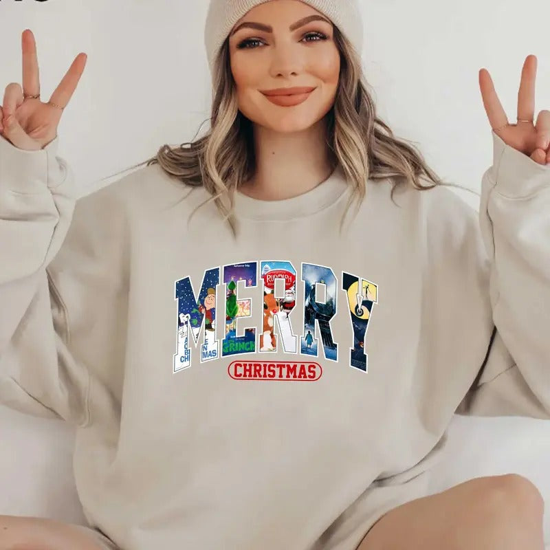 Cute Merry Xmas Movie Shirt, Christmas Sweatshirt, All The Best Movie For Xmas, Cotton Hoodie T-Shirt Sweater