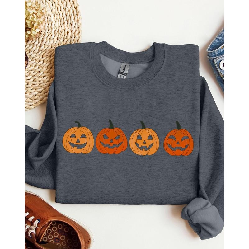 Cute Mini Pumpkins, Halloween, Retro, Fall, Autumn, Jack-o-lanterns Sweatshirt T-Shirts, Hoodie | DripVista.com