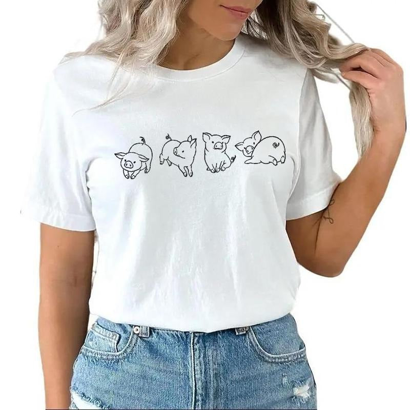 Cute Pigs Lover Sweatshirt, Gift for Pig Owner, Pet Lover T-shirt Hoodie Funny Pig Funny Unisex Cotton Top | DripVista.com