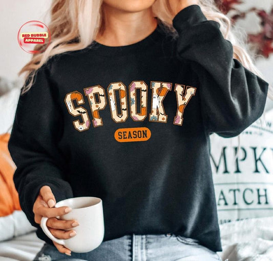 Cute Spooky Season Sweatshirt,Halloween Sweatshirt, Womens Halloween Sweatshirt, Cute Fall Sweater, Spooky Season Shirt
