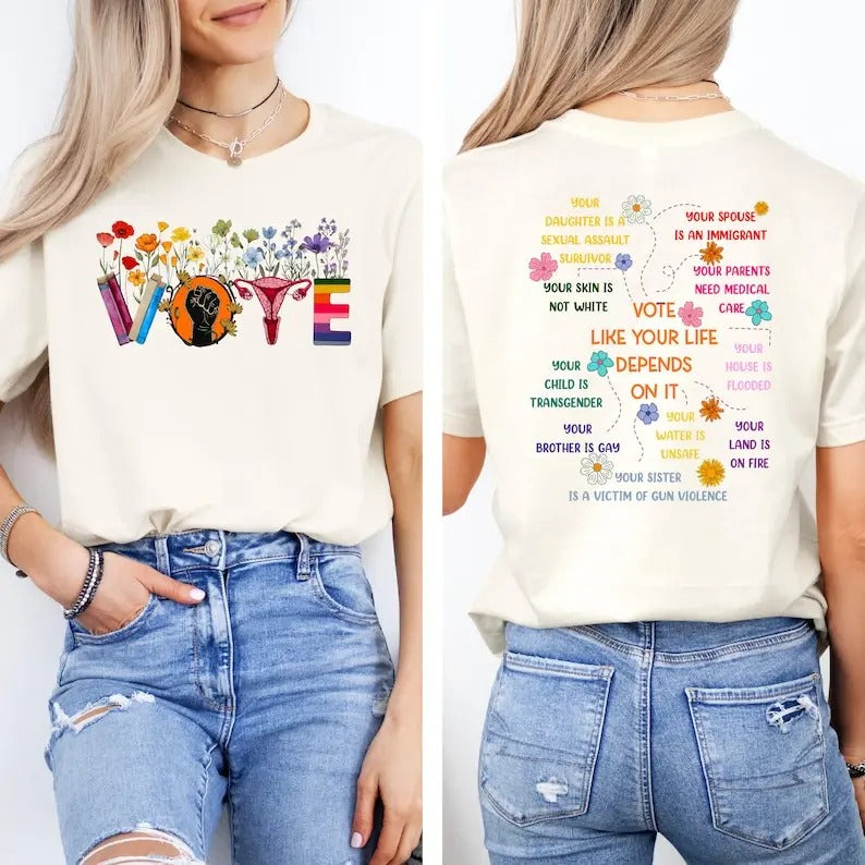Cute Vote As If T-Shirt, Democrat T-Shirt, Election Tees, Vote Gift For Her, Graphic Tees, Fashion Trends Hoodie, Sweatshirt