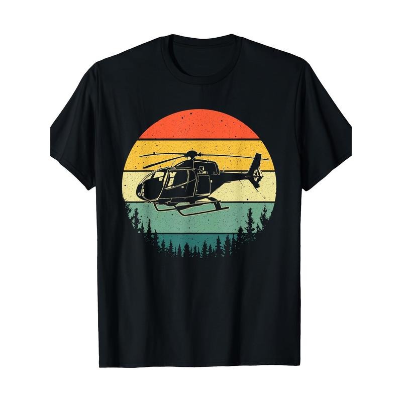 Cute helicopter art Man Woman Pilot Helicopter Pilot T-shirt, Men's T-shirt Made in USA Hoodie, Sweatshirt | DripVista.com