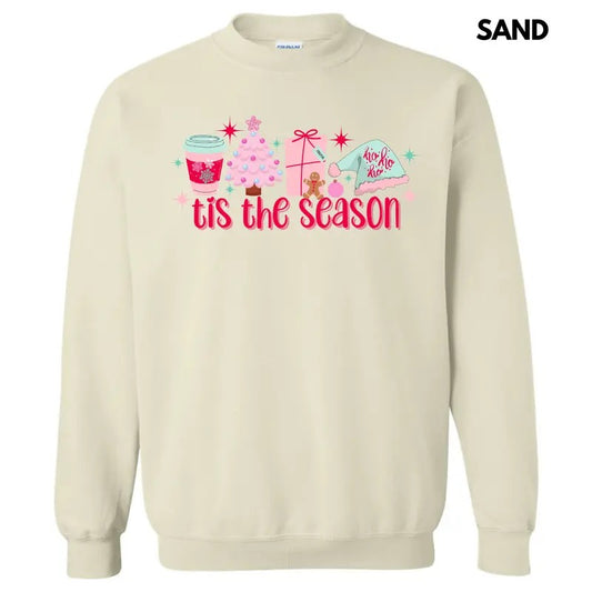 Cutesy Pink Tis The Season Sweatshirt 'NLB'