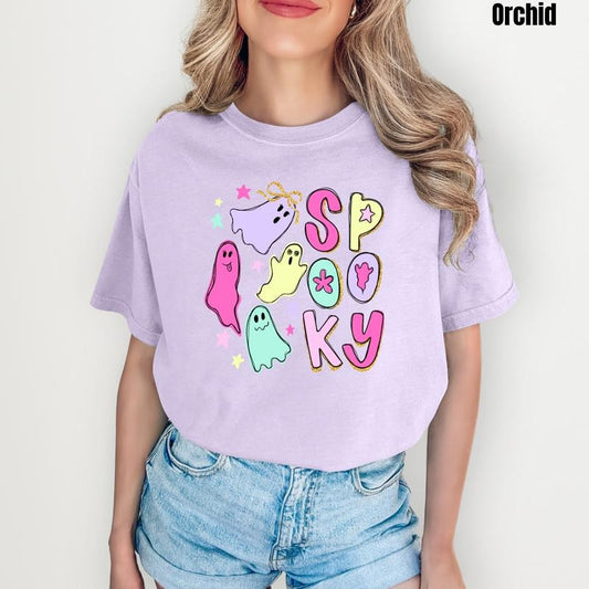 Cutesy Spooky Ghosts Comfort Colors T-Shirt 'NLB'