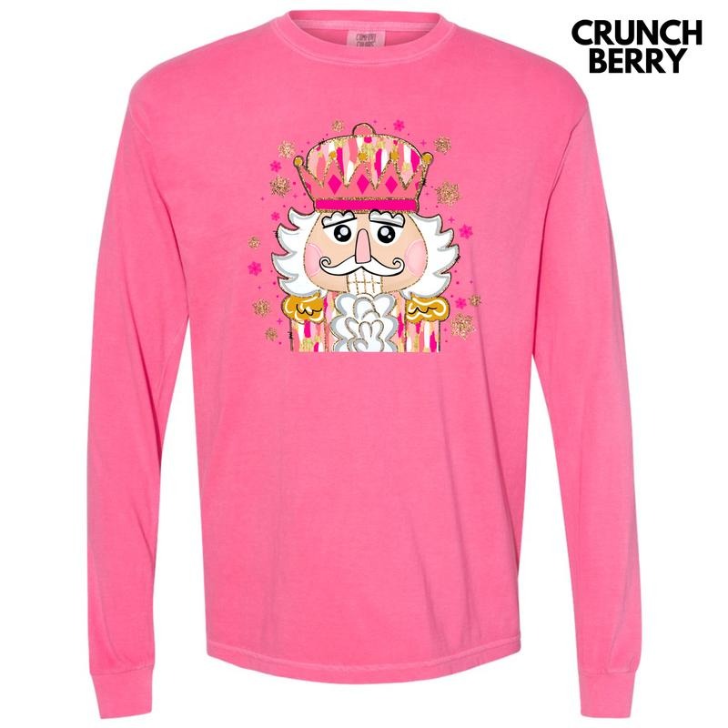 Cutie Pink Nutcracker Long Sleeve Comfort Colors T-Shirt 'NLB' Hoodie, Sweatshirt | DripVista.com