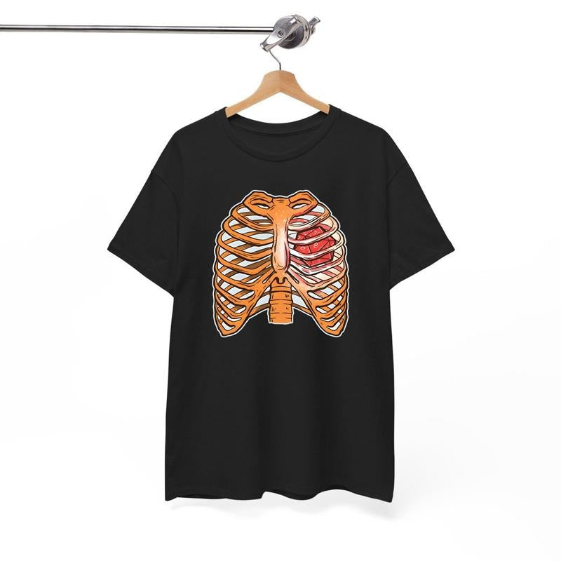 D20 D&D Role Playing Game Dice in a Rib Cage T-Shirt, Dungeons and Dragons, DND, Dice Ribcage T-Shirt, Rpg Shirt, Game Master Shirt, Polyhedral Dice
