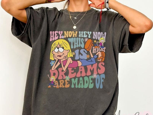 DN Cute Lizzie Mcguire T-Shirt This Is What Dreams Are Made Of Retro Shirt DN Vacation Trip Shirts Top Womenswear Comfort
