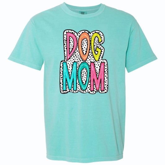 DOG MOM Neon Spotted Comfort Colors T-Shirt
