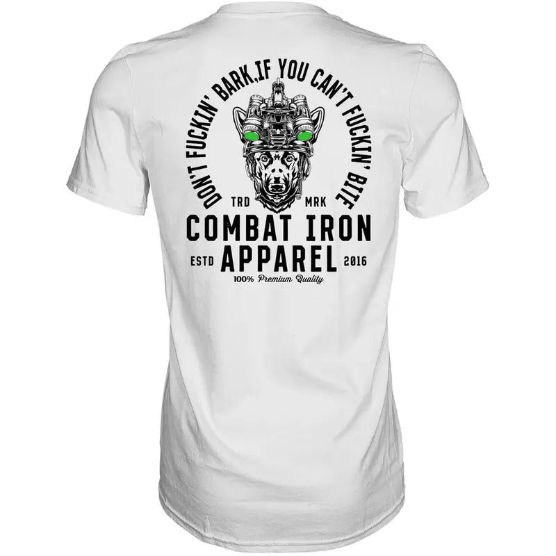 DON'T FUCKIN' BARK IF YOU CAN'T FUCKIN' BITE MEN'S T-SHIRT Hoodie, Sweatshirt | DripVista.com