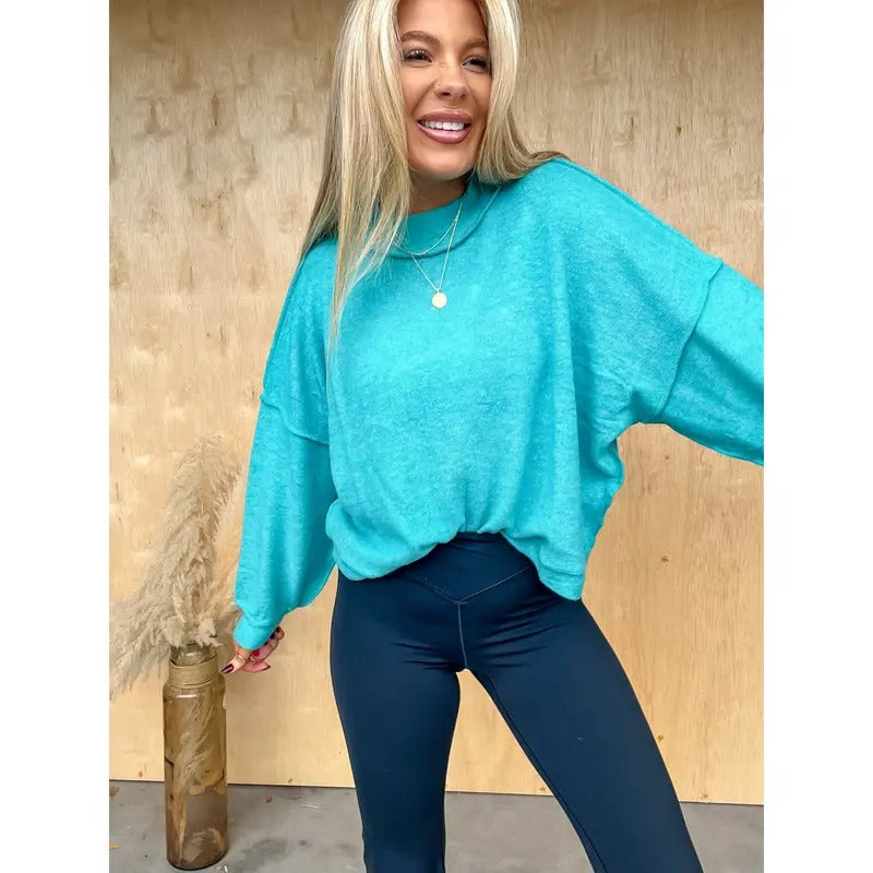 DOORBUSTER - Timeless Treasures Light Teal Top