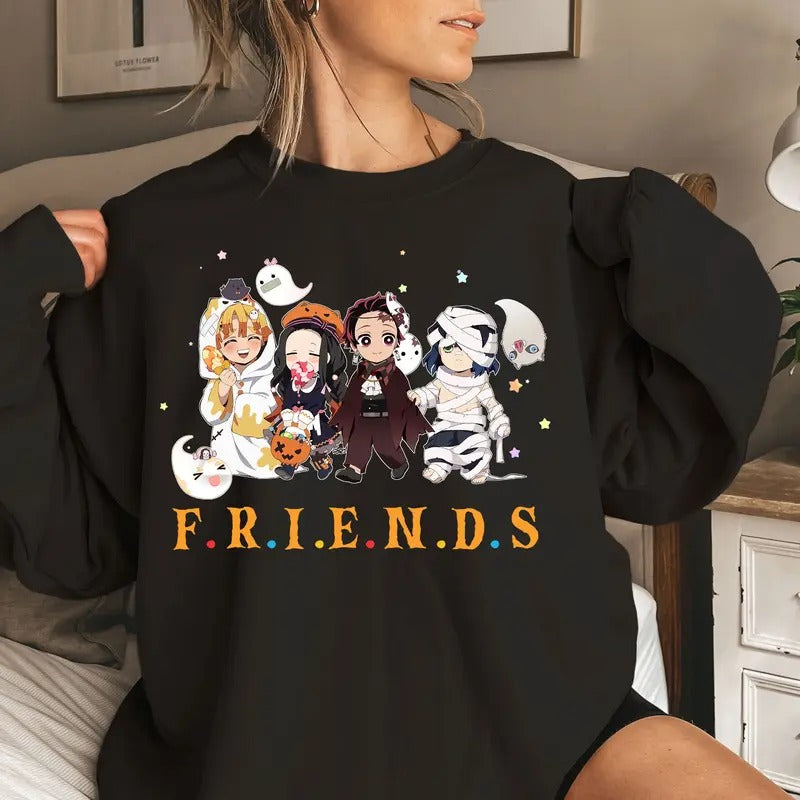 DS Characters Halloween Anime Lovers Shirt Crewneck Hoodie, Manga Shirt Sweatshirt | DripVista.com