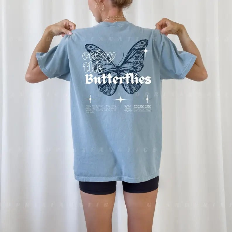 Da.niel Ricciard0 Enjoy the Butterflies 2 side Shirt, Formula 1 Graphic Tee, Ricciard0 Fan, throne of glass book merch