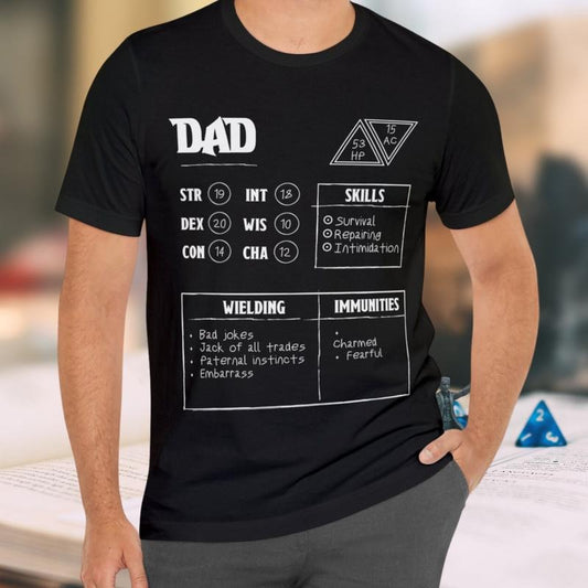 Dad Character Sheet , Dnd Dad Shirt , Dnd Dungeon Dad Shirt , D&D Fathers Day , Dnd Gifts , Dungeon Master Dad , Nerd Dad Gift