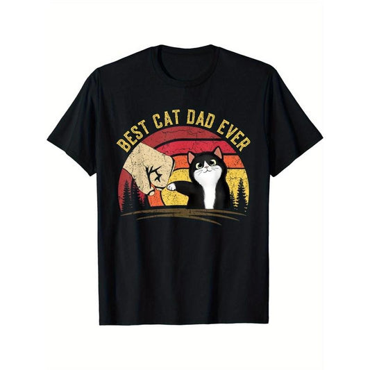 Dad Father's Day Cat Dad, vintage best cat Dad T-shirt  made in usa