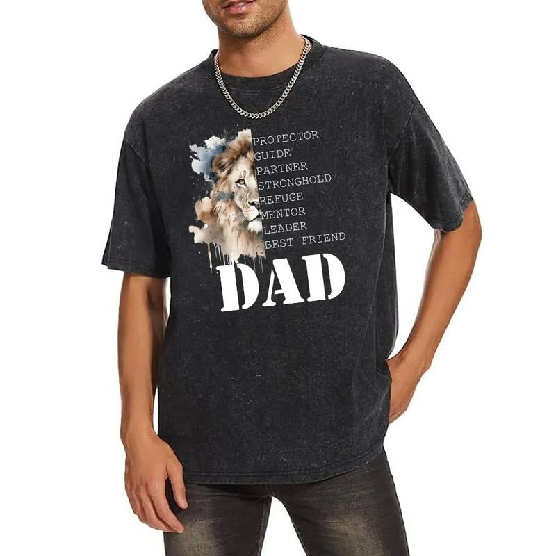 Dad Gunpla brand Lion Christian T-Shirt - Comfort Colors Casual Streetstyle Crew Neck Short Sleeve T-Shirt Trendy Tops...