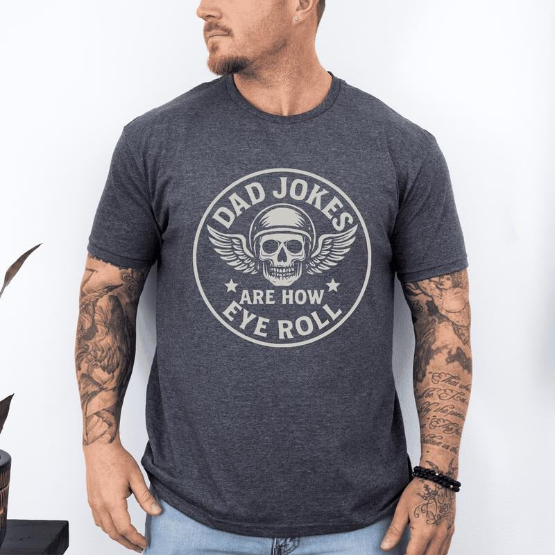 Dad Jokes Are How Eye Roll, Funny, Father's Day, Husband, Guy Gift, Brother, Soft Style T-Shirt, Soft Style Tee, Men's Graphic Tshirt