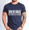Dad Of Girls T Shirt, Dad Of Girls #Outnumbered Tshirt, Dad Gift From Daughter Shirt, Gift For Father, Unisex Short Sleeve Tee, Casual Clothing