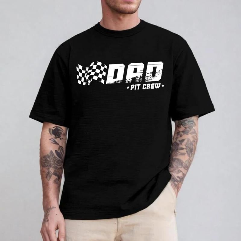 Dad Pit Crew Race Car Birthday Family Racing T-shirt - Sweatshirt