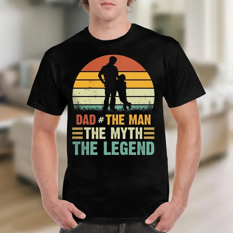 Dad The Man The Myth The Legend T-shirt Vintage Father's Day Gift Shirt  sweater and hoodie Sweatshirt | DripVista.com