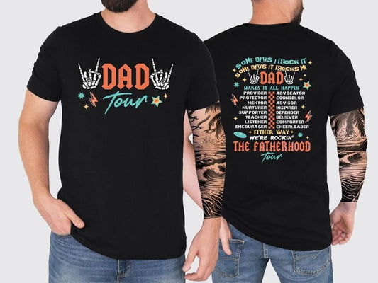 Dad Tour Tee Shirt, The Fatherhood Some Days I Rock T-Shirt, Skeleton Hand Dad Sweatshirt, Cool Dad Sweater, Funny Dad Tour Shirt, Gift For Father's Day