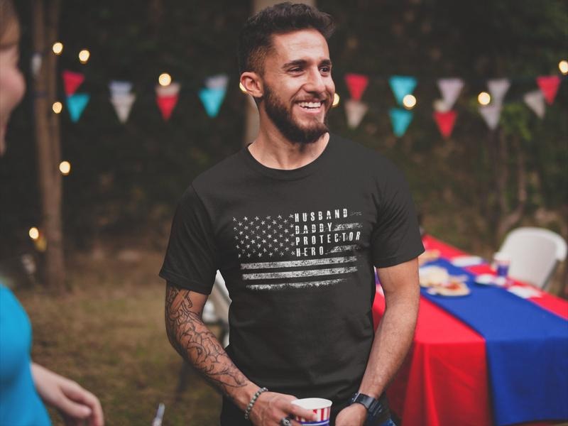 Dad USA Flag Patriotic T-shirt - Sweatshirt