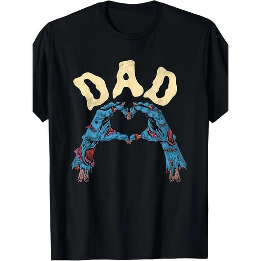 Dad loves Halloween zombie T-shirts. Made in USA