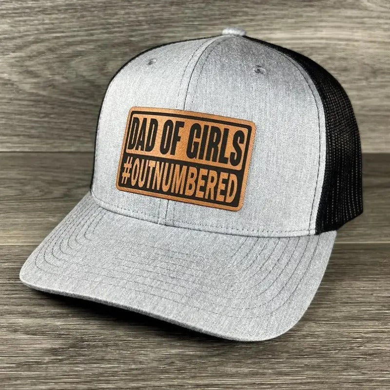 Dad of Girls #Outnumbered Patch Hat T-Shirts, Hoodie, Sweatshirt | DripVista.com