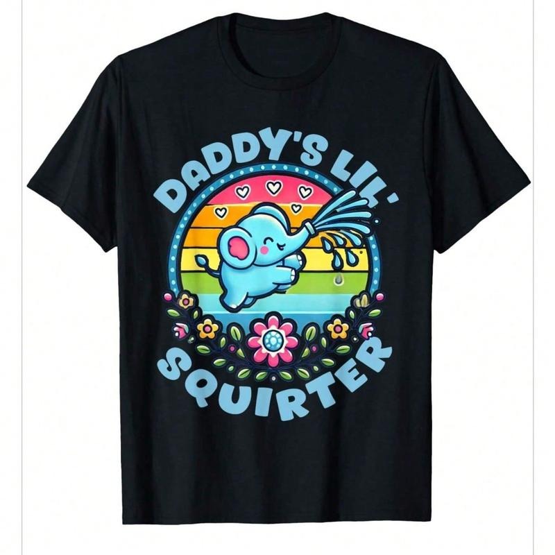 Daddy'WB shield Lil' Squirter Inappropriate Funny Embarrassing Women Lightsaber brand-Shirt, Oversized Short Sleeve...