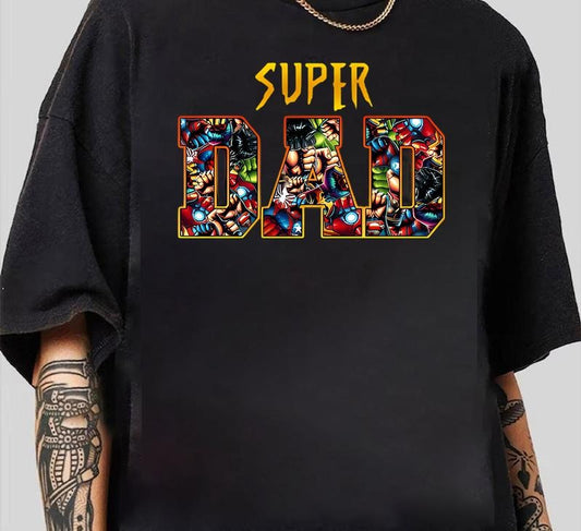 Daddy You Are Tee Best Dad Ever Supr3ero Father's Day T-Shirt Retro Graphic Tee Vintage Graphic Comfy T-Shirt for Nature Lovers