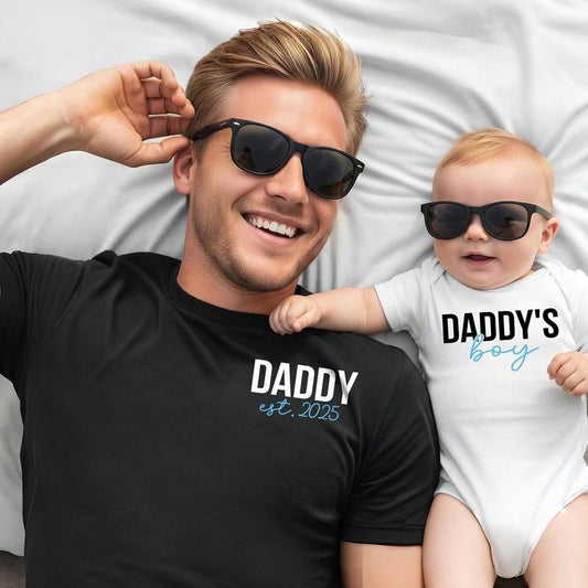 Daddy and Me Matching Shirts, Daddy's Boy Daddy Matching Set, First Fathers Day Gift for New Dad, Gift for Husband
