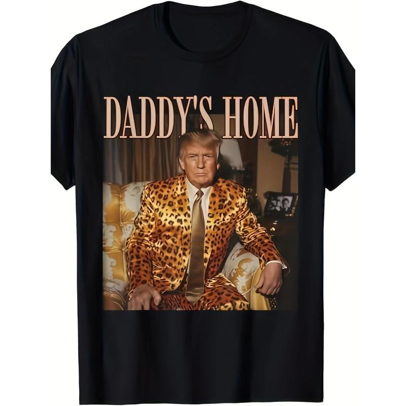 Daddy's Home Trump Shirt Trump 2024 Leopard Print Fun MAGA T-shirt Hoodie, Sweatshirt | DripVista.com