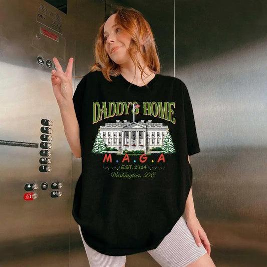 Daddy's Home, MAGA 2024, Trump Shirt, Trump Christmas T-Shirt, Christmas Republican Sweater