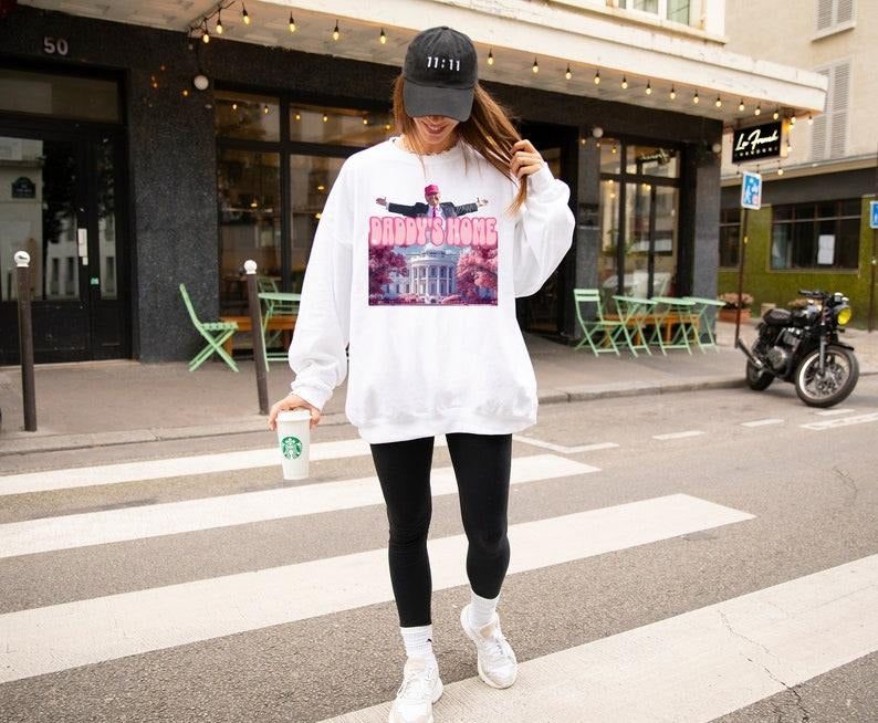 Daddys home shirt, White House trump 2024 shirt get in losers, trump sweatshirt, republican  sweater Hoodie | DripVista.com