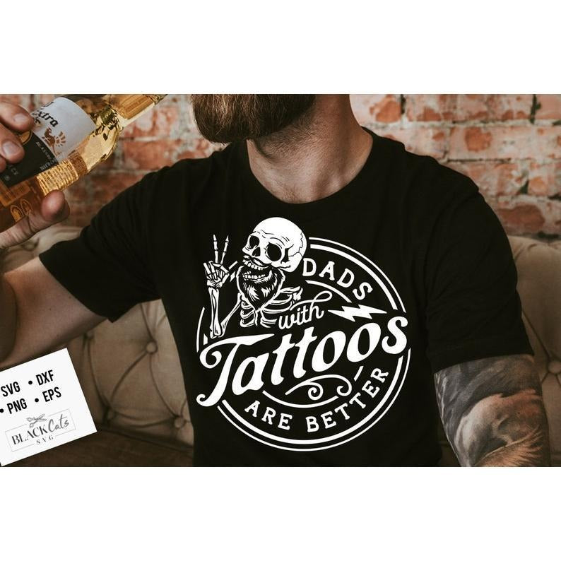 Dads with tattoos are better t-shirt, Father's Day shirt, Funny Dad Hoodie, T-shirt and sweater Sweatshirt | DripVista.com