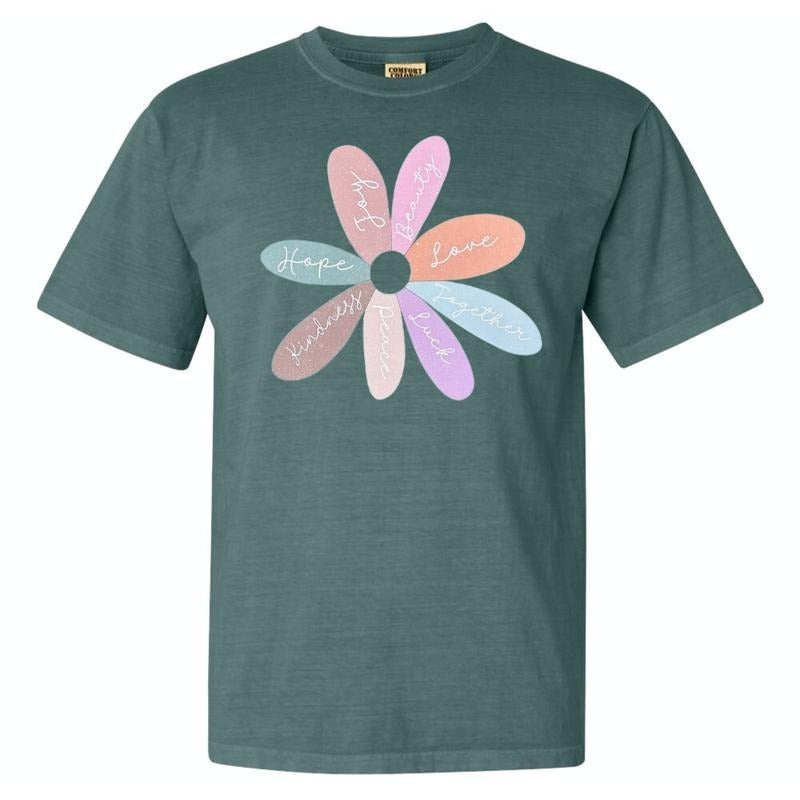 Daisy Affirmations Comfort Colors T-Shirt Hoodie, Sweatshirt | DripVista.com