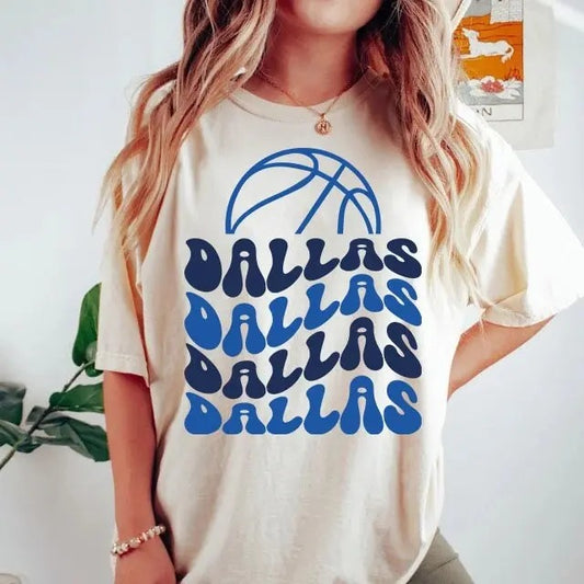 Dallas Basketball Shirt, Dallas Basketball Sweatshirt, Vintage Style Dallas Basketball Shirt, Dallas Basketball Fan Gift, Unisex T-Shirt, Gifts For Him Her, Short Sleeve Tee Shirt, Gifts For Birthday Fathers Day