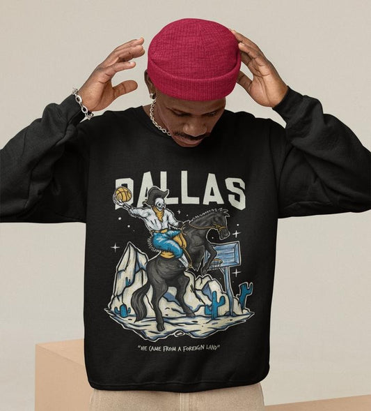 Dallas Basketball Sweatshirt,  Vintage Dallas Graphic Sweatshirt, 90s Style Dallas Crewneck