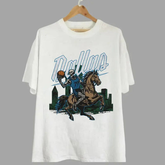 Dallas Basketball Unisex Classic T-Shirt, Basketball Sweatshirt Hoodie Cubs Shirt, Skeleton Basketball Shirt, Merch Tee, Gift Shirt, Vintage Shirt
