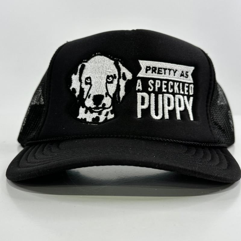 Dalmatian Pretty as a Speckled Puppy Black SnapBack Cap Hat Custom Embroidered Collab Justin Stagner T-Shirts, Hoodie,...