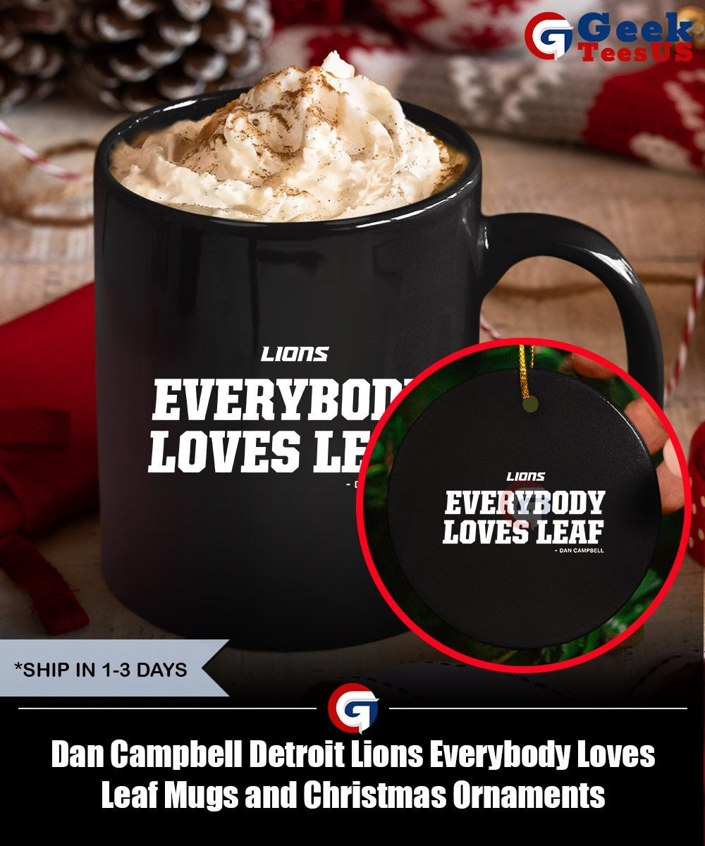 Dan Campbell Detroit Lions Everybody Loves Leaf shirt