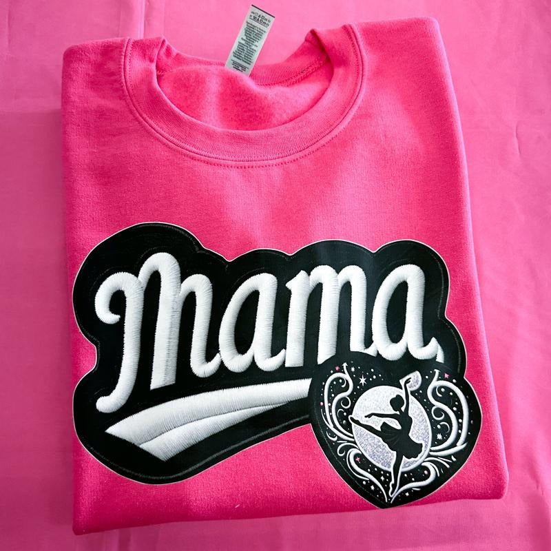 Dance Mama FAKE Embroidery Gildan Sweatshirt T-Shirts, Hoodie | DripVista.com