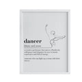 Dancer Definition Print, Quote Print, Gift For Dance Student, Dance Teacher Gift Poster, Gifts For Women Besties Wall Art, Poster Prints No Frame, Home Decoration, Outdoor Wall Art, Gifts For Birthday Christmas Landscape Ornaments