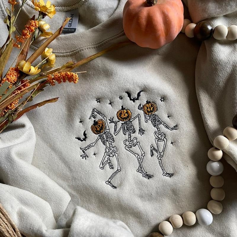 Dancing Skeleton Party Halloween Sweatshirt T-Shirts, Hoodie | DripVista.com