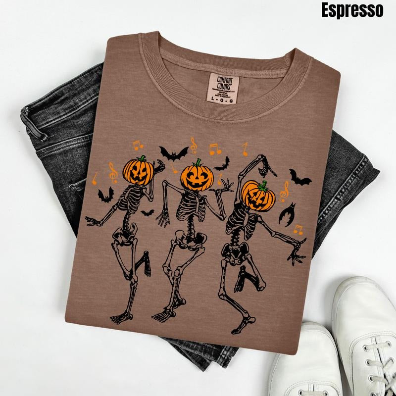 Dancing Skeleton Trio Comfort Colors T-Shirt 'NLB' Hoodie, Sweatshirt | DripVista.com