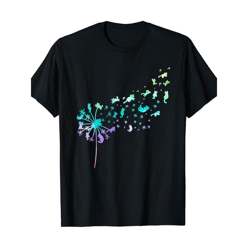 Dandelion Cat Lovers Cat Fans Flower Power Dandelions T-Shirt Made in USA Hoodie, Sweatshirt | DripVista.com