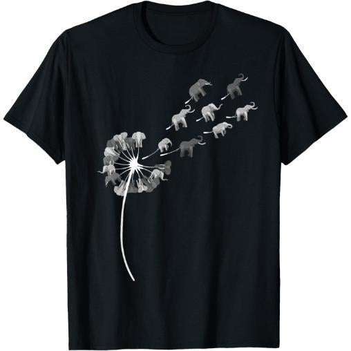 Dandelion Elephants Shirt for Elephant Lover | Elephant T-Shirt Made in USA Hoodie, Sweatshirt | DripVista.com