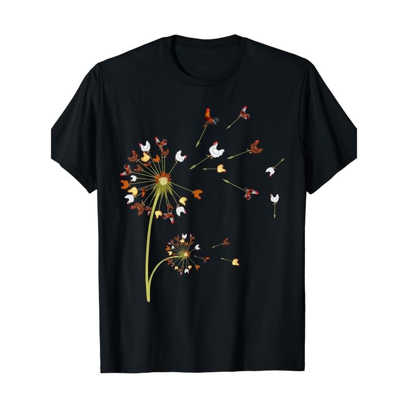 Dandelion Tree Design Chick Lover T-shirt Made in USA Hoodie, Sweatshirt | DripVista.com