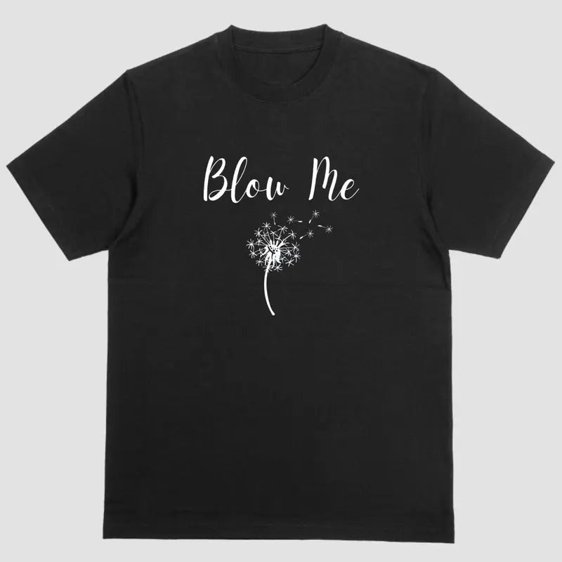 Dandilion Short Sleeve Shirt Unisex Cotton Casual T-Shirt with Graphic Design for Summer Wear