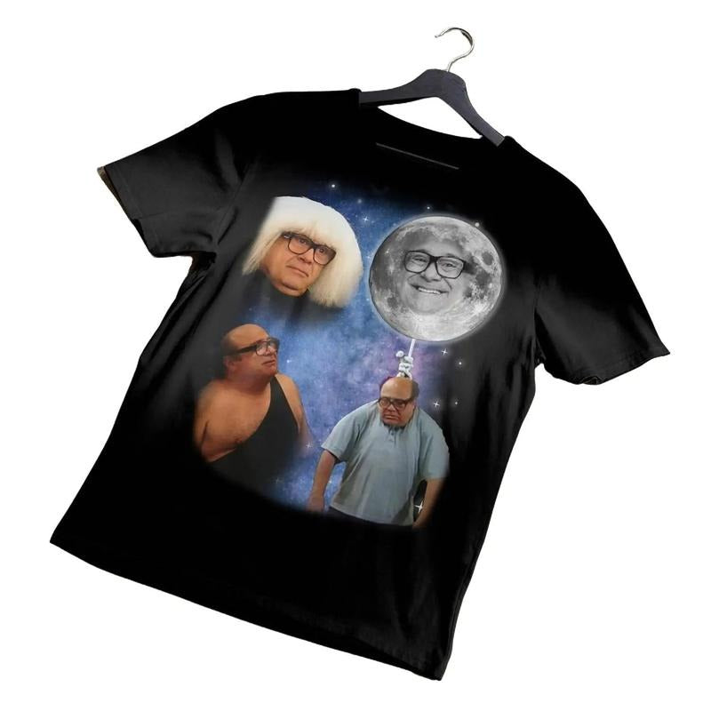 Danny DeVito Shirt  Funny Shirt  Always Sunny Shirt  Three Wolf Moon  Devito Version, Fashion Cotton, Full Colors, Full...